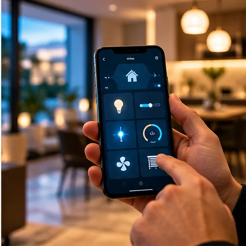 Illustration of App-based home management